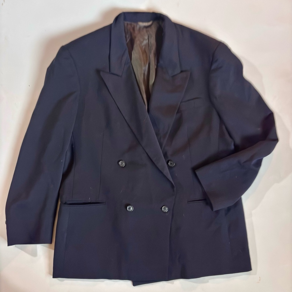 Vintage Men’s Unisex Tailored Navy Blazer
